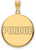 Image of 14K Yellow Gold Purdue Large Disc Pendant by LogoArt