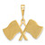 Image of 14K Yellow Gold Racing Flags Pendant