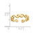 Image of 14K Yellow Gold Repeating Swirl Open Adjustable Toe Ring