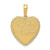 Image of 14K Yellow Gold Reversible For My Daughter Heart Pendant