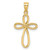 Image of 14K Yellow Gold Ribbon Cross Pendant