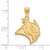 Image of 14K Yellow Gold Rice University Large Pendant by LogoArt (4Y006WMR)