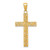 Image of 14K Yellow Gold Rope Cross Pendant