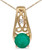 Image of 14k Yellow Gold Round Emerald And Diamond Pendant (Chain NOT included) (CM-P2587X-05)