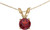 Image of 14k Yellow Gold Round Garnet Pendant (Chain NOT included) (CM-P1414X-01)