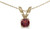 Image of 14k Yellow Gold Round Garnet Pendant (Chain NOT included) (CM-P1418X-01)