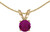 Image of 14k Yellow Gold Round Ruby Pendant (Chain NOT included) (CM-P1414X-07)
