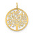 Image of 14K Yellow Gold Round Tree Pendant