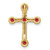Image of 14k Yellow Gold Ruby Cross Slide Pendant