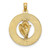 Image of 14K Yellow Gold Sanibel On Round Frame w/ Conch Shell Pendant