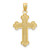 Image of 14K Yellow Gold Satin & Polished Budded Cross Pendant K6247