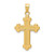 Image of 14K Yellow Gold Satin & Polished Budded Cross Pendant K6247