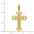 Image of 14K Yellow Gold Satin & Polished Budded Cross Pendant K6256