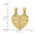 Image of 14K Yellow Gold Satin & Polished Daughter Mom Break Apart Heart Pendant
