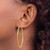 Image of 45mm 14K Yellow Gold Satin & Shiny-Cut 2mm Round Tube Hoop Earrings TC214