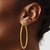 Image of 50mm 14K Yellow Gold Satin & Shiny-Cut 2mm Round Tube Hoop Earrings TC215