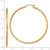 Image of 50mm 14K Yellow Gold Satin & Shiny-Cut 2mm Round Tube Hoop Earrings TC215