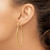 Image of 55mm 14K Yellow Gold Satin & Shiny-Cut 2mm Round Tube Hoop Earrings TC216