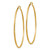 Image of 60mm 14K Yellow Gold Satin & Shiny-Cut 2mm Round Tube Hoop Earrings TC217