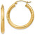 Image of 25mm 14K Yellow Gold Satin & Shiny-Cut 3mm Round Hoop Earrings TC289
