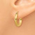 Image of 16mm 14K Yellow Gold Satin & Shiny-Cut 3mm Round Hoop Earrings TC291
