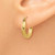 Image of 14mm 14K Yellow Gold Satin & Shiny-Cut 3mm Round Hoop Earrings TC292