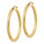 Image of 40mm 14K Yellow Gold Satin & Shiny-Cut 3mm Round Hoop Earrings TC293