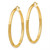 Image of 45mm 14K Yellow Gold Satin & Shiny-Cut 3mm Round Hoop Earrings TC294