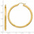 Image of 45mm 14K Yellow Gold Satin & Shiny-Cut 3mm Round Hoop Earrings TC294
