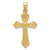 Image of 14K Yellow Gold Satin & Shiny-Cut Crucifix Charm