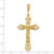 Image of 14K Yellow Gold Satin & Shiny-Cut Crucifix Pendant Image of 14K Yellow Gold Satin & Shiny-Cut Crucifix Pendant