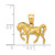 Image of 14K Yellow Gold Satin & Shiny-Cut Horse Pendant