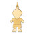 Image of 14K Yellow Gold Satin Boy Charm