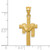 Image of 14K Yellow Gold Satin Draped Cross Pendant