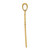 Image of 14K Yellow Gold Satin Finish Accent Stick Cross Pendant