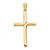 Image of 14K Yellow Gold Satin Finish Accent Stick Cross Pendant