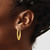 Image of 27mm 14K Yellow Gold Satin Shiny-Cut Hollow Hoop Earrings