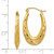 Image of 27mm 14K Yellow Gold Satin Shiny-Cut Hollow Hoop Earrings
