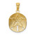 Image of 14K Yellow Gold Satin Shiny-Cut Sand Dollar Pendant K6070