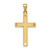 Image of 14K Yellow Gold Satin/Polished Beveled Medium Latin Cross Pendant