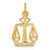 Image of 14K Yellow Gold Scales Of Justice Charm A2918