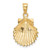 Image of 14K Yellow Gold Scallop Shell Pendant K2919