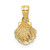 Image of 14K Yellow Gold Scallop Shell Pendant K2965