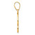 Image of 14K Yellow Gold Script Letter U Initial Pendant with Diamond