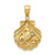 Image of 14K Yellow Gold Sea Turtle In A Shell Pendant
