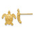 Image of 11mm 14K Yellow Gold Sea Turtle Stud Post Earrings TC604