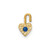 Image of 14K Yellow Gold September Simulated Birthstone Heart Charm