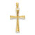 Image of 14K Yellow Gold Shiny-Cut & Textured Cross Pendant