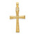 Image of 14K Yellow Gold Shiny-Cut & Textured Cross Pendant