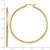 Image of 50mm 14K Yellow Gold Shiny-Cut 2mm Round Tube Hoop Earrings TC238